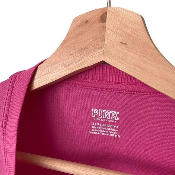 Pink Victoria's Secret Long Sleeve Oversized Campus T-Shirt in Size XS - Picture 9 of 11
